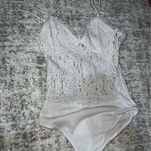 White Lace Bodysuit